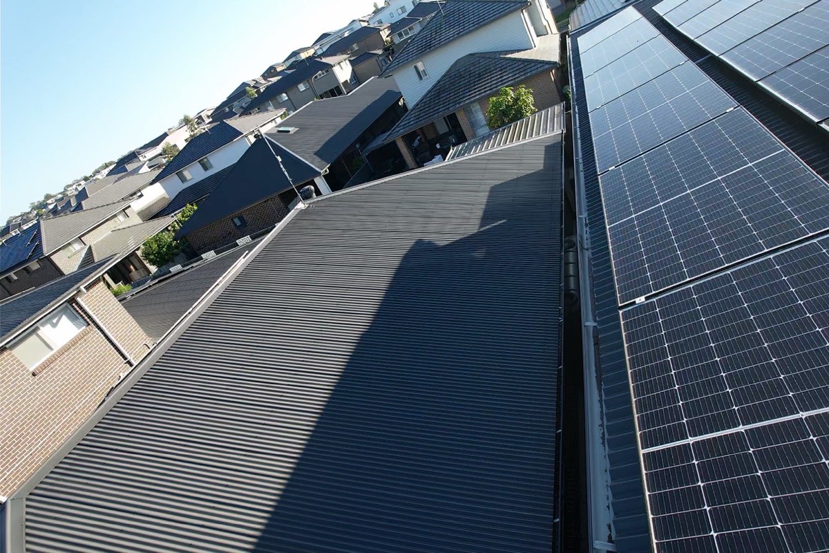 Gutter ponding, recorded during a defect investigation in Box Hill