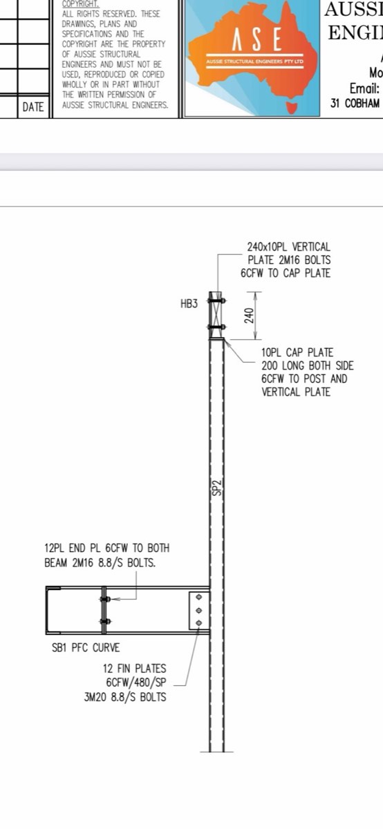 Steel element not installed as drawn, Box Hill